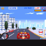 ターボアウトランのゲーム画面
