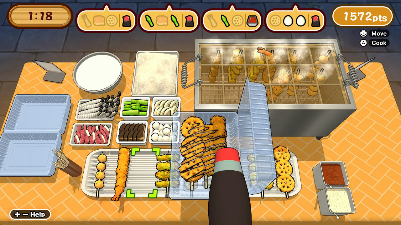 作って!串カツのゲーム画面