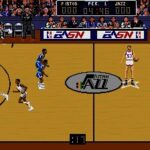 NBAプロバスケットボール ブルズVSレイカーズのゲーム画面