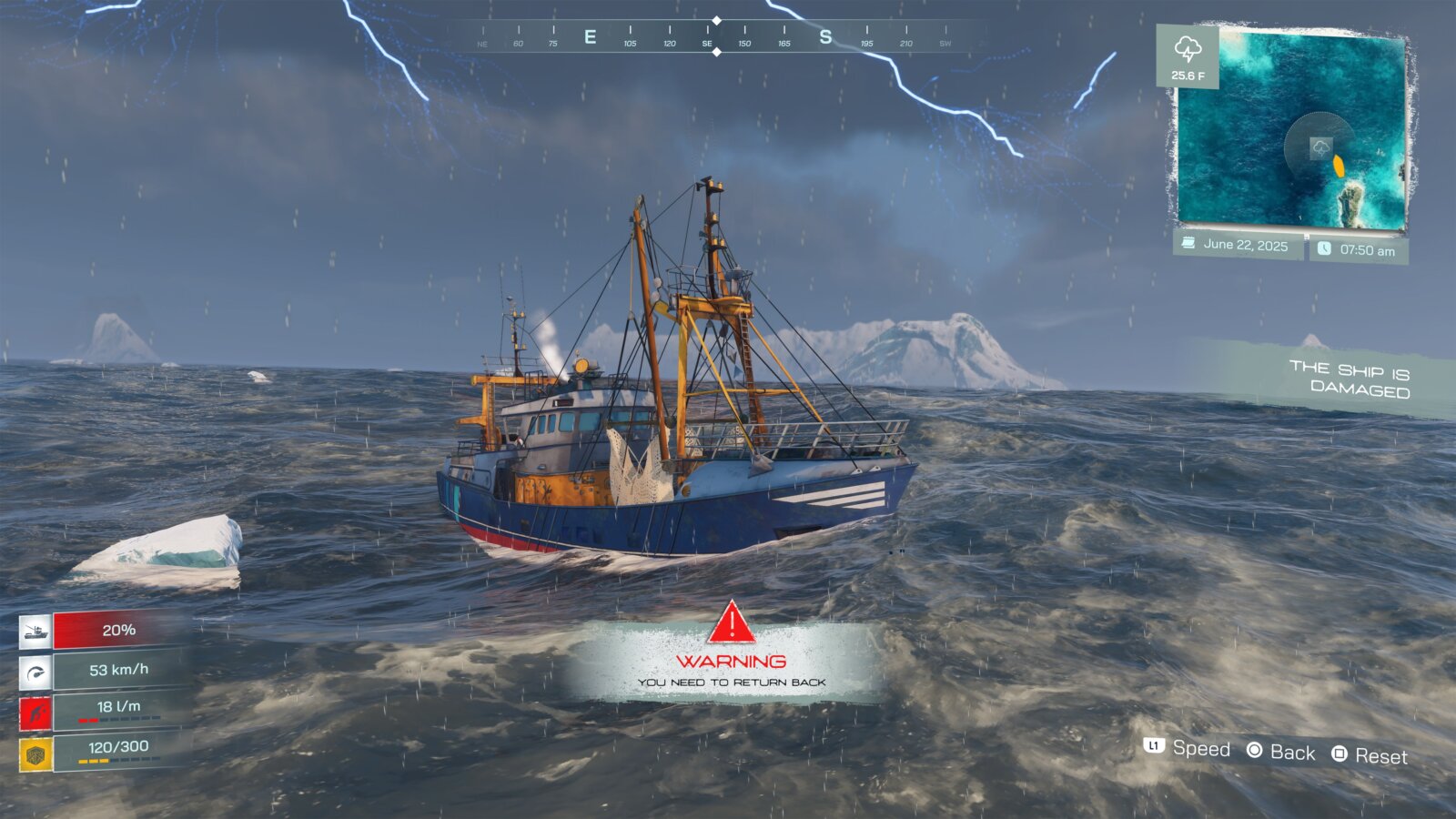 SHIP SIMULATOR OCEAN FISHINGのゲーム画面
