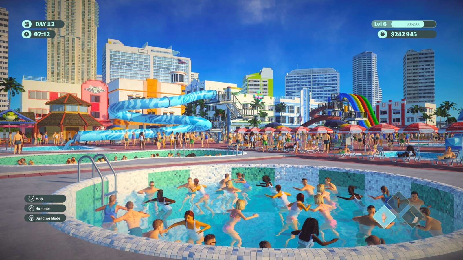 Waterpark Simulator 25のゲーム画面