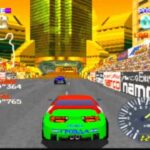 リッジレーサーレボリューションのゲーム画面